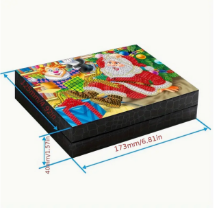 Preview: Diamond Painting Weihnachtsmann Schmuck Box